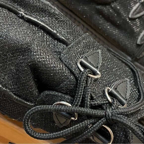 Staka black platform ladies sneaker size 40 lace up zoom in for signs of wear - Picture 5 of 12